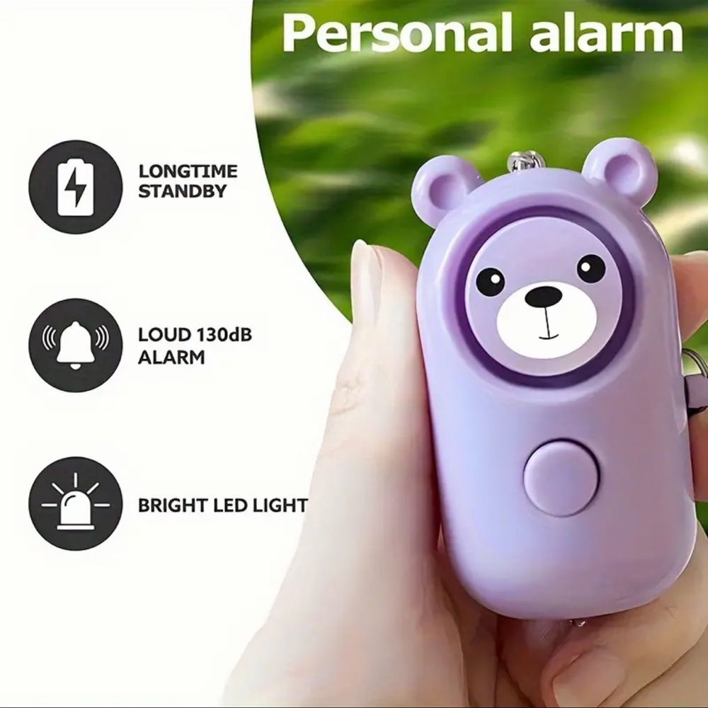 Self-Defense Safety Device with Keychain and Clip, Purple, NEW, Personal…